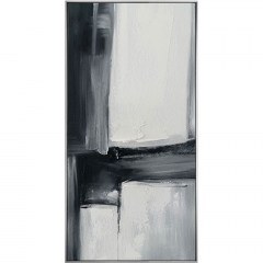 Canvas Painting 16-30097 62,5x3,5x122,5cm White-Black Marhome