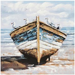 Πίνακας Καμβάς Καράβι 16-30164 80x80cm Multi Marhome