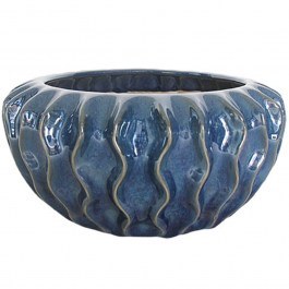 Plant Pot 06-99072 D26x11cm Blue Marhome BLUE