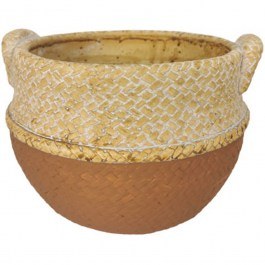 Plant Pot Basket 06-20299 16x15,5x13cm Terracotta-Beige Marhome TERRA-BEIGE