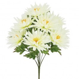 Artificial Bouquet Dahlia 00-27413-3 54cm Ecru Marhome WHITE