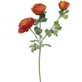 Artificial Flower Buttercup 00-14551-3 83cm Orange Marhome ORANGE