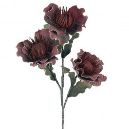 Artificial Flower Water Lily 00-7094-1 D35x105cm Bordo Marhome BORDO