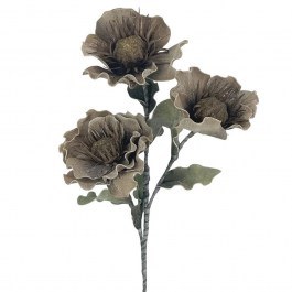 Artificial Flower Water Lily 00-7094-2 D35x105cm Grey Marhome GREY