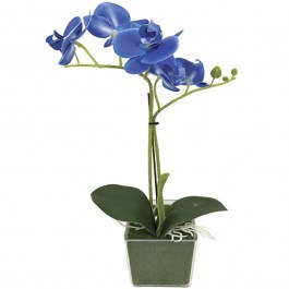 Artificial Plant In Pot Orchid 04-94378-6 30cm Blue Marhome BLUE