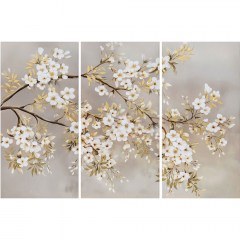 Πίνακας Καμβάς Κερασιά (Σετ 3Τμχ) 16-26435 150x2x100cm Multi Marhome