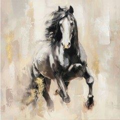 Πίνακας Καμβάς Άλογο 16-26436 100x2x100cm Multi Marhome