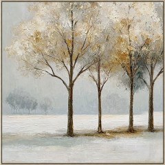 Πίνακας Καμβάς Λεύκες 16-26441 102,5x3,5x102,5cm Multi Marhome