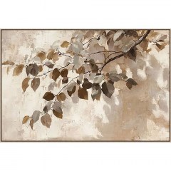 Πίνακας Καμβάς Φύλλα 16-26443 122,5x3,5x82,5cm Multi-Beige Marhome