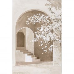 Πίνακας Καμβάς Αμυγδαλιά 16-26433 80x2x120cm Multi-Beige Marhome