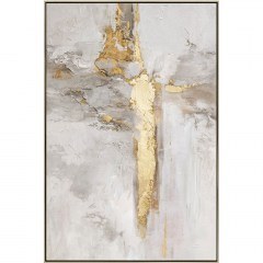 Πίνακας Καμβάς 16-26445 82,5x3,5x122,5cm Grey-Gold Marhome
