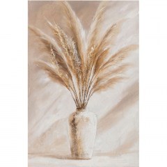 Πίνακας Καμβάς Βάζο Με Pampas 16-26432 80x2x120cm Multi-Beige Marhome
