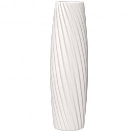 Βάζο Διαγώνιες Γραμμές 15-30904-45 13,5x46cm White Marhome WHITE