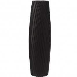 Βάζο Διαγώνιες Γραμμές 15-30905-45 13,5x46cm Black Marhome BLACK