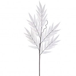Τεχνητό Κλαδί Δάφνης Με Glitter 00-6148-3 130cm White Marhome WHITE