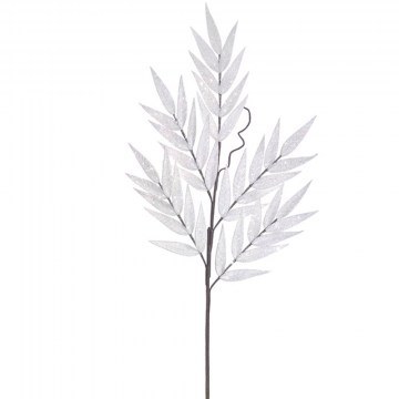 Τεχνητό Κλαδί Δάφνης Με Glitter 00-6148-3 130cm White Marhome