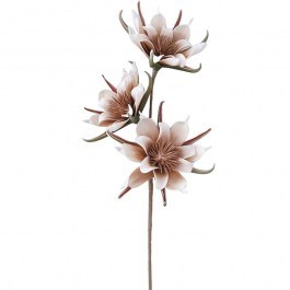 Artificial Flower-Branch Lilium 00-6146-4 81cm White-Brown Marhome WHITE-BROWN