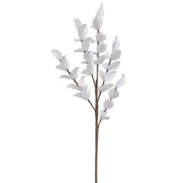 Artificial Branch Leaves 00-6147-4 100cm White Marhome WHITE