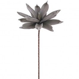 Artificial Flower Water Lily 00-1540-16 75cm Ash Grey Marhome GREY