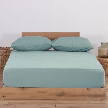 Bed Sheet Jersey Fitted Mint Nef-Nef Homeware