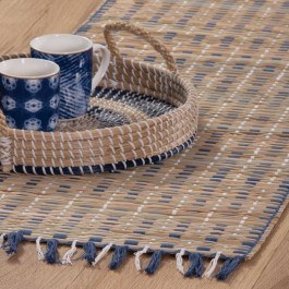Τραβέρσα Straw 45X150 Natural-Blue Nef-Nef NATURAL-BLUE