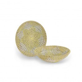 Διακοσμητικό Πιάτο Τοίχου Seagrass Bangor D.28X6 Yellow Nef-Nef YELLOW