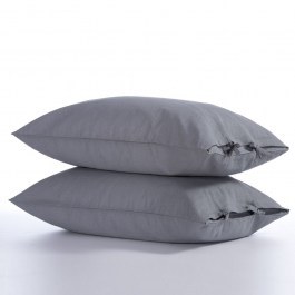 Pillowcases Cotton-Linen (Set 2pcs) Grey Nef-Nef GREY