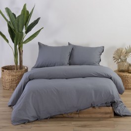 Παπλωματοθήκη Cotton-Linen Grey Nef-Nef GREY