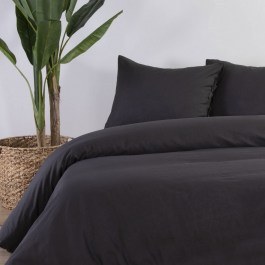 Bed Sheet Cotton-Linen Anthracite Nef-Nef ANTHRACITE