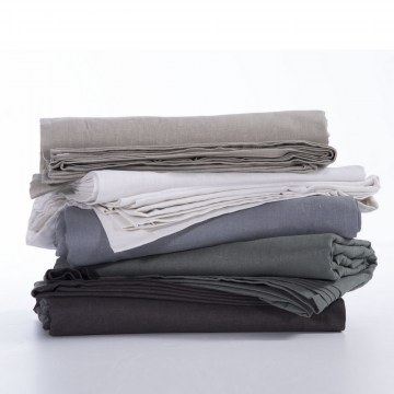 Bed Sheet Cotton-Linen Green Nef-Nef