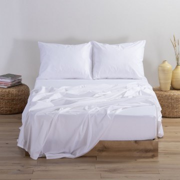 Σεντόνι Basic Fitted White Nef-Nef