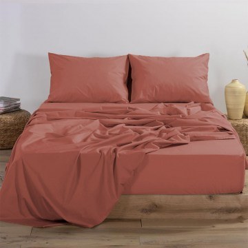 Σεντόνι Basic Με Λάστιχο Teracotta Nef-Nef Homeware