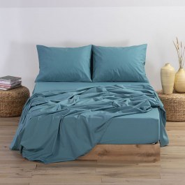 Bed Sheet Basic Fitted Dusty Petrol Nef-Nef Homeware DUSTY PETROL