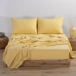 Bed Sheet Basic Fitted Yellow Nef-Nef Homeware YELLOW