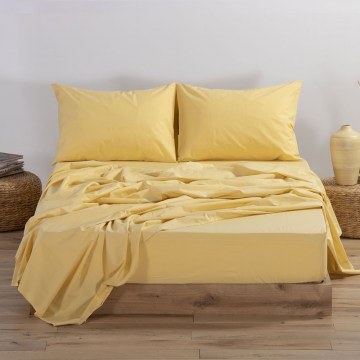 Σεντόνι Basic Με Λάστιχο Yellow Nef-Nef Homeware