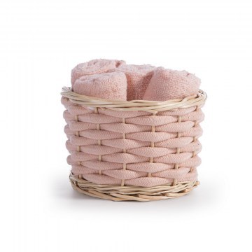 Borra Wipes In Basket (Set 5pcs) Peach Nef-Nef Homeware