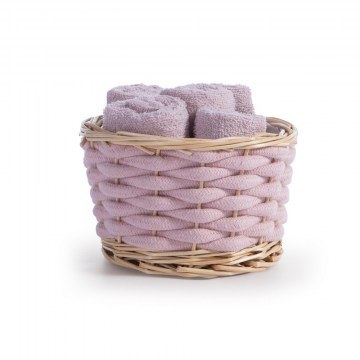 Λαβέτες Borra Σε Καλαθάκι (Σετ 5τμχ) Lilac Nef-Nef Homeware