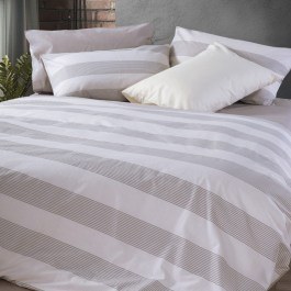 Bed Sheets Casual Stripe (Set 3pcs) Ecru Nef-Nef Homeware ECRU