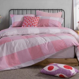 Bed Sheets Casual Check Fitted (Set 3pcs) Rose Nef-Nef Homeware ROSE