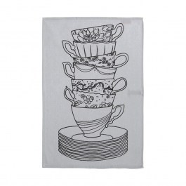 Kitchen Towel My Cup Of Tea Grey Nef-Nef Homeware GREY