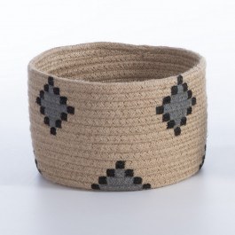 Καλάθι Διακοσμητικό Alemao D:22X14 Natural-Grey Nef-Nef Homeware NATURAL-GREY