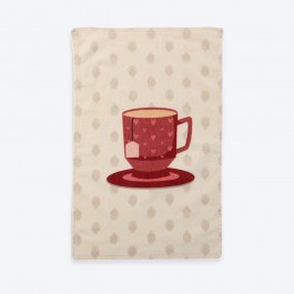 Ποτηρόπανο Βελουτέ Cup Of Tea Ecru Nef-Nef Homeware ECRU