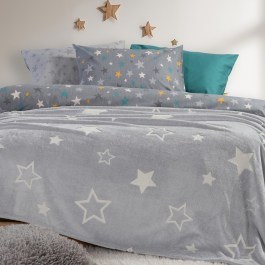 Children's Blanket Glow In The Dark Starlight Grey Nef-Nef Homeware GREY
