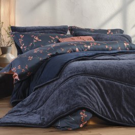 Κουβερτοπάπλωμα Vania Blue-Black Nef-Nef Homeware BLUE-BLACK