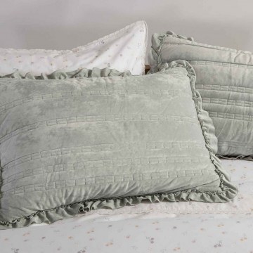 Pillow Cases Sirion (Set 2pcs) Mint Grey Nef-Nef Homeware