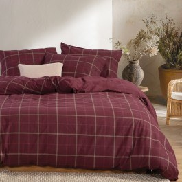 Σεντόνια Φανελένια Naiberg (Σετ 3τμχ) Bordo Nef-Nef Homeware BORDO