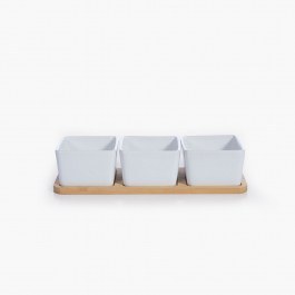 Μπωλ Κεραμικά Sage Με Δίσκο 27,8x9,5x6,6 White Nef-Nef Homeware WHITE