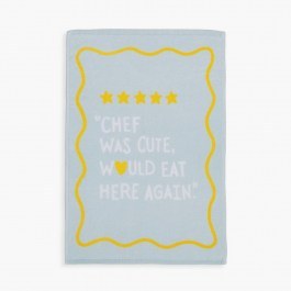 Ποτηρόπανο Βελουτέ Chef Was Cute Cyan Nef-Nef Homeware CYAN