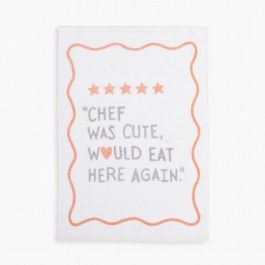 Ποτηρόπανο Βελουτέ Chef Was Cute Ecru Nef-Nef Homeware ECRU