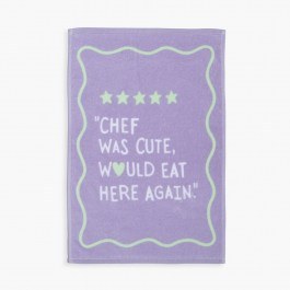 Ποτηρόπανο Βελουτέ Chef Was Cute Mauve Nef-Nef Homeware MAUVE
